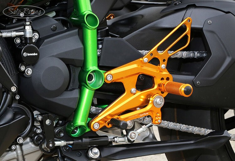 Sato Racing Adjustable Rearsets - 2018-2019 Kawasaki Ninja H2 - K 